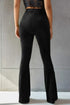 'Ruth' Ribbed High Waist Flare Pants - Celes Fashion